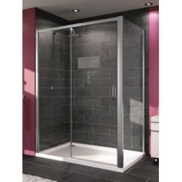 Дверь, Huppe, X1, шв 1340*2000, правосторонняя, блестящее серебро, цвет стекла-прозрачный