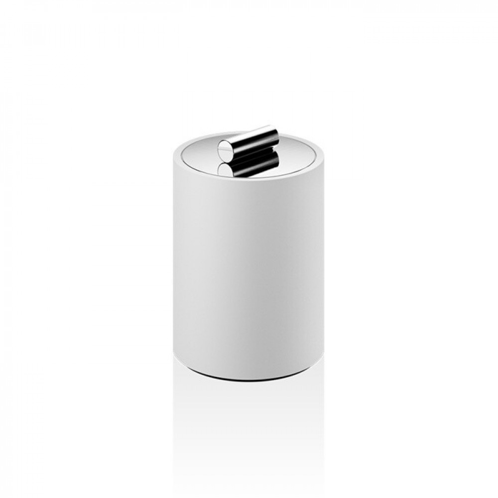 Контейнер универсальный, Decor Walther, Stone, DMD S, с крышкой, шгв 80*80*115, цвет-хром/белый матовый