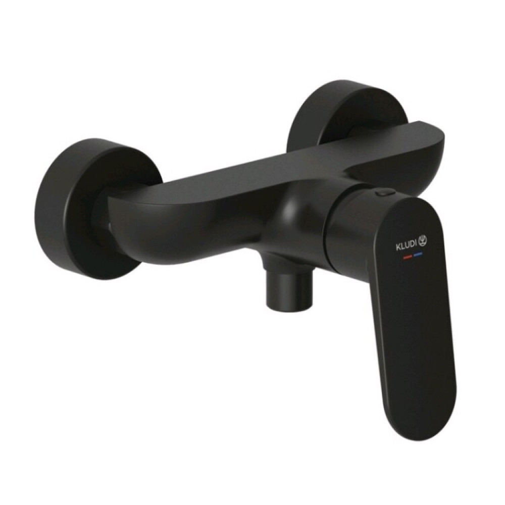 Смеситель для душа, Kludi, X1, на 1 потребитель, цвет-чёрный матовый