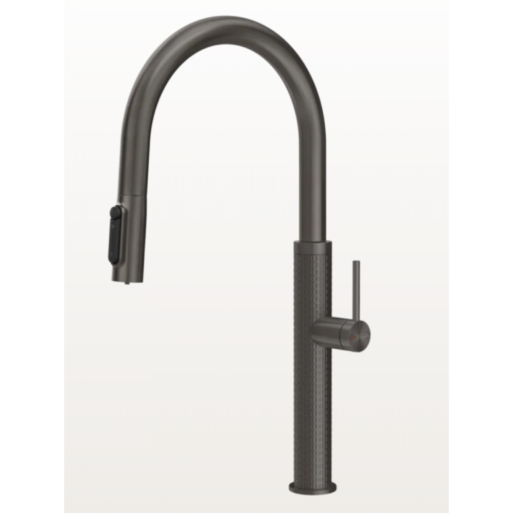 Смеситель для кухни, Gessi, Flessa, цвет-Black Metal Brushed PVD