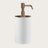 Дозатор для жидкого мыла, Gessi, Rilievo, шгв 75*97*194, цвет дозатора-Copper Brushed PVD/белый