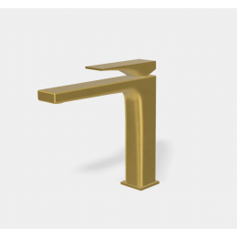 Смеситель для раковины, Fima Carlo Frattini, Zeta, цвет-золото брашированное