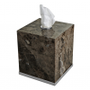 Контейнер для бумажных салфеток, 3SC, Palace, настольный, шгв 130*130*150, цвет-мрамор Emperador Dark/хром