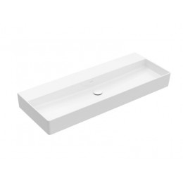 Раковина, Villeroy&Boch, Memento 2.0, шгв 1200*470*135, отверстия для смесителя-отсутствуют, цвет-альпийский белый
