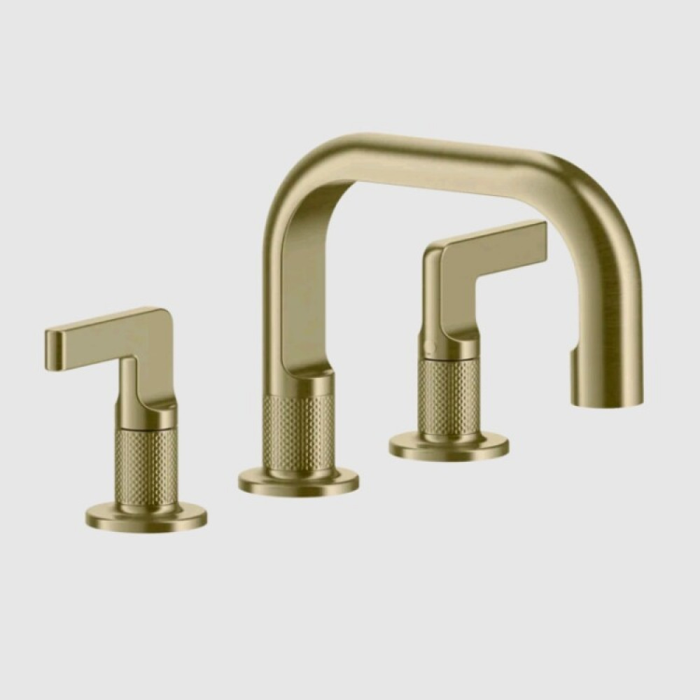Смеситель для раковины, Gessi, Inciso, цвет-Brushed Brass PVD