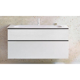 Тумба под раковину, Burg, Fiumo, шгв 820*490*610, раковина-в комплекте, цвет-белый матовый