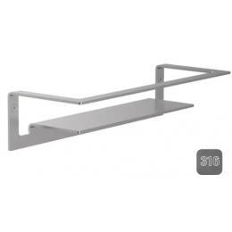 Полка, Almar, 316 Stainless Steel, шгв 300*140*70, цвет-Gun Metal Brushed PVD AISI 316 (Товар заказной, возврату не подлежит)