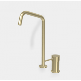 Смеситель для раковины, Fima Carlo Frattini, Spillo Up, цвет-шампань брашированная