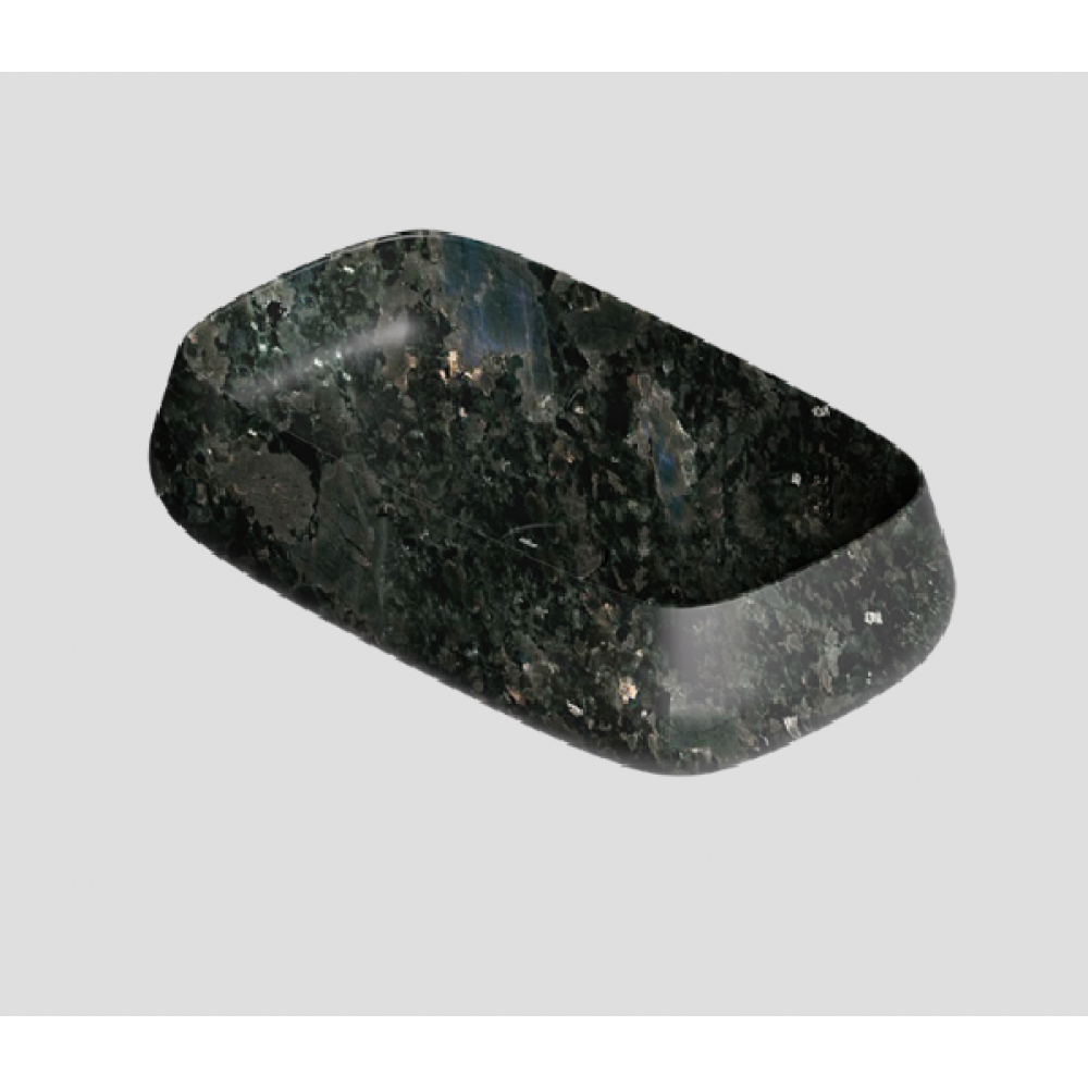 Раковина, Alice, NUR, шгв 600*350*140, отверстия для смесителя-отсутствуют, Aliglaze+, цвет-бронзовый мрамор (Bronze marble)