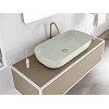 Раковина, Scarabeo, Glam, шгв 760*390*140, отверстия для смесителя-отсутствуют, цвет-Pearl