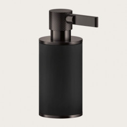 Дозатор для жидкого мыла, Gessi, Inciso, шгв 75*118*191, цвет дозатора-Black Metal Brushed PVD/чёрный