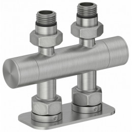 Вентиль, Сунержа, EU50, 2 х НР G 1/2" / 2 х НГ G 3/4", прямой, скрытый, цвет-сатин