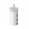 Тумба под раковину, Duravit, White Tulip, шгв 410*410*751, раковина-необходимо заказать, цвет-белый шелковисто-матовый/американский орех