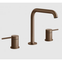 Смеситель для раковины, Gessi, 316 Flessa, цвет-Copper Brushed PVD