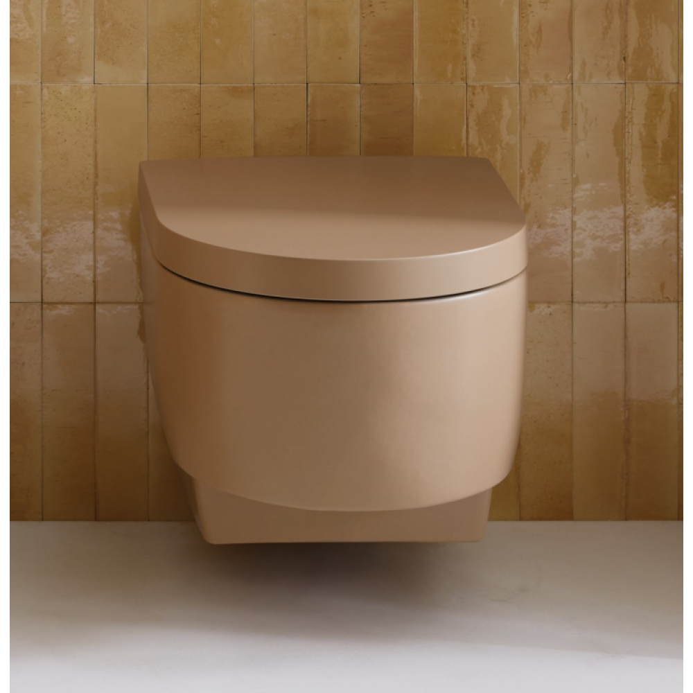 Сиденье для унитаза, Duravit, Balcoon, шг 355*432, с микролифтом, DuraShield, цвет-Clay terra matt