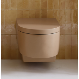 Сиденье для унитаза, Duravit, Balcoon, шг 355*432, с микролифтом, DuraShield, цвет-Clay terra matt
