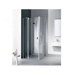 Дверь, Kermi, Raya, шв 1000*2000, петли-справа, серебристый глянцевый, цвет стекла-прозрачный