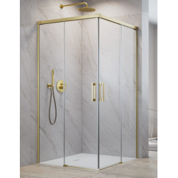 Дверь, Radaway, Idea KDD, шв 900*2005, петли-слева, золото брашированное, цвет стекла-прозрачный, Easy Clean