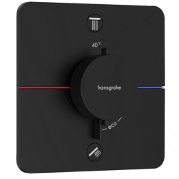 Смеситель для душа, Hansgrohe, ShowerSelect Comfort Q, для 2 потребителей, цвет-черный матовый