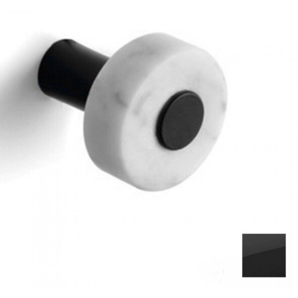 Крючок, Bertocci, Cararino, шгв 50*50*50, цвет-marquina (черный мрамор)/чёрный матовый