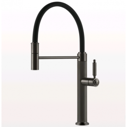 Смеситель для кухни, Gessi, VENTI20, цвет-Black Metal Brushed PVD