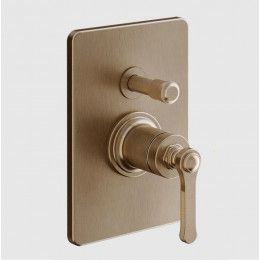 Смеситель для душа, Gessi, VENTI20, на 2 потребителя, цвет-Copper Brushed PVD