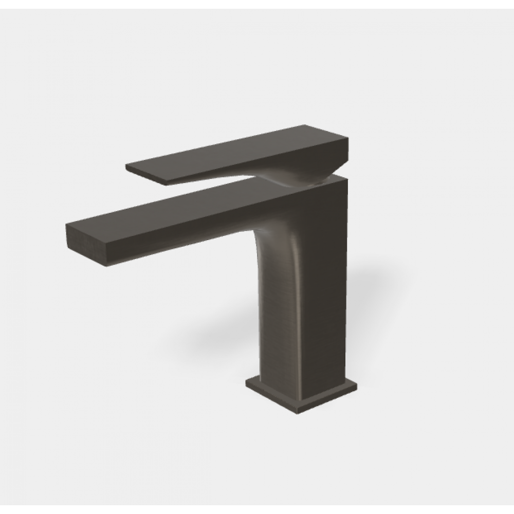 Смеситель для раковины, Fima Carlo Frattini, Zeta, цвет-брашированный чёрный хром