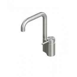 Смеситель для раковины, Quadro design, Ottavo, цвет-сталь брашированная