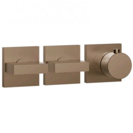Смеситель для душа, Gessi, на 2 потребителя, цвет-Copper Brushed PVD
