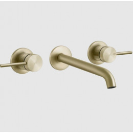 Смеситель для раковины, Gessi, 316 Trame, цвет-Brushed Brass PVD