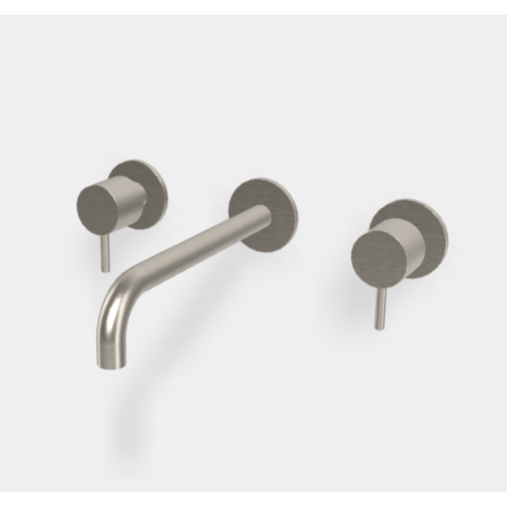 Смеситель для раковины, Fima Carlo Frattini, Spillo Up, цвет-брашированный никель