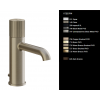 Смеситель для раковины, Gessi, Habito, RIGATO, цвет-Brushed Brass PVD