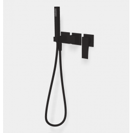 Смеситель для душа, Fima Carlo Frattini, Zeta, на 2 потребителя, цвет-черный матовый