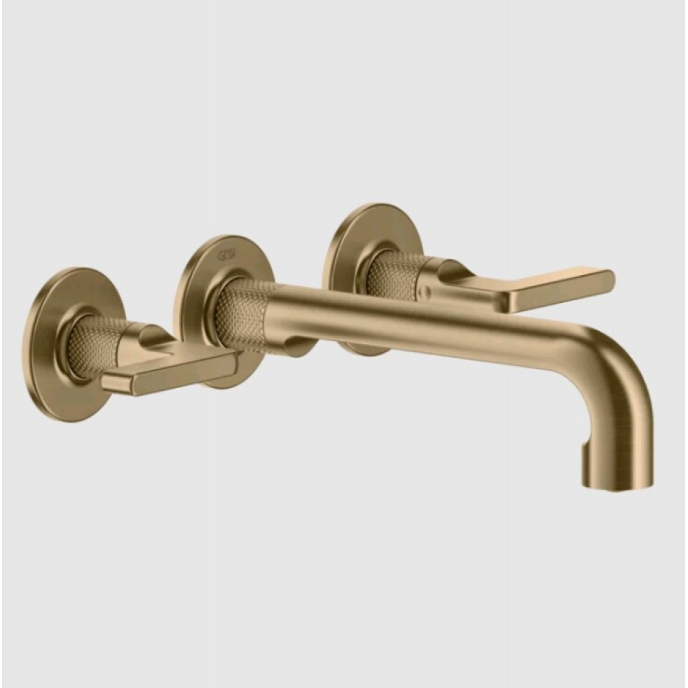 Смеситель для раковины, Gessi, Inciso, цвет-Warm Bronze Brushed PVD