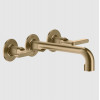 Смеситель для раковины, Gessi, Inciso, цвет-Warm Bronze Brushed PVD