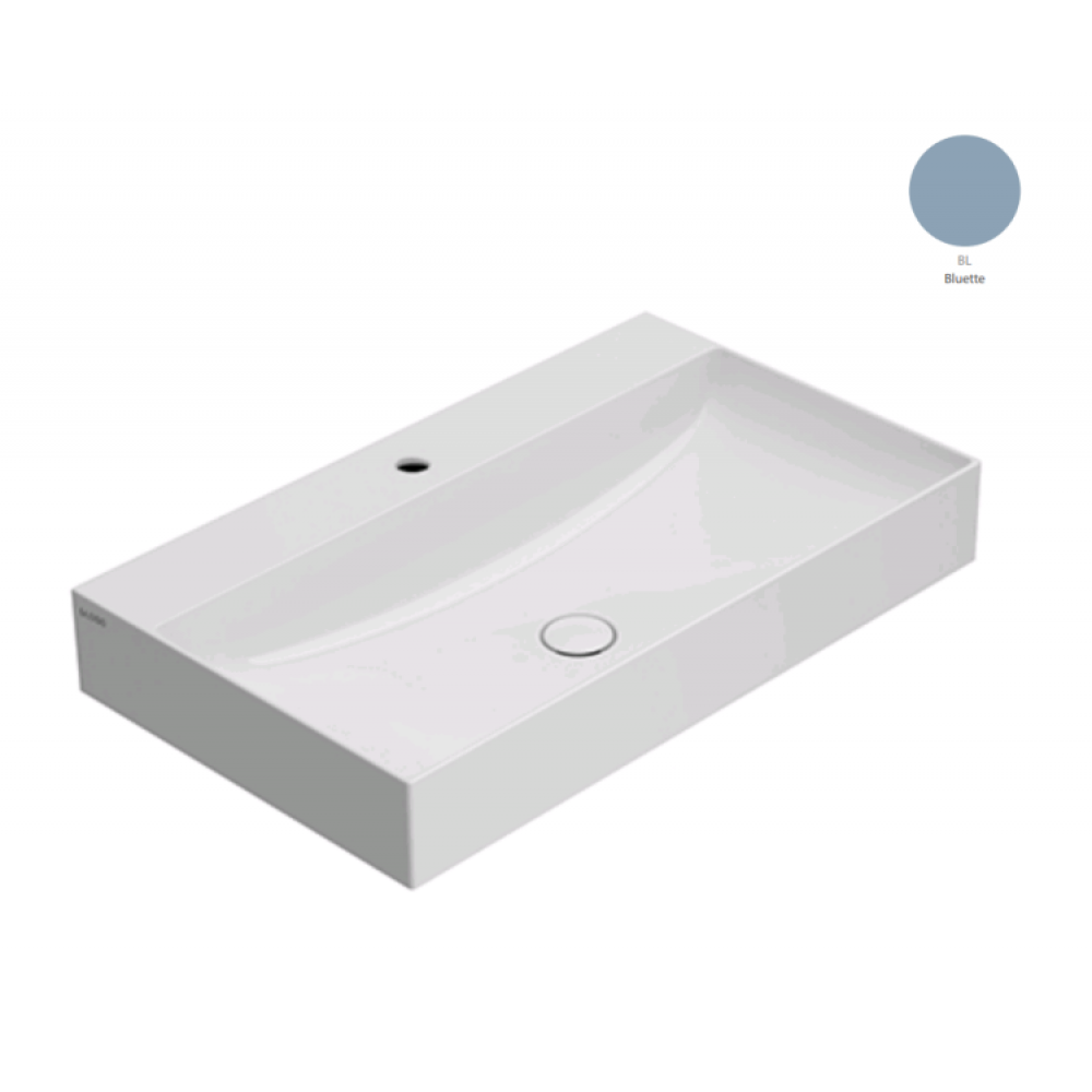 Раковина, Globo, T-EDGE, шгв 800*470*120, отверстия для смесителя-1, цвет-Bluette