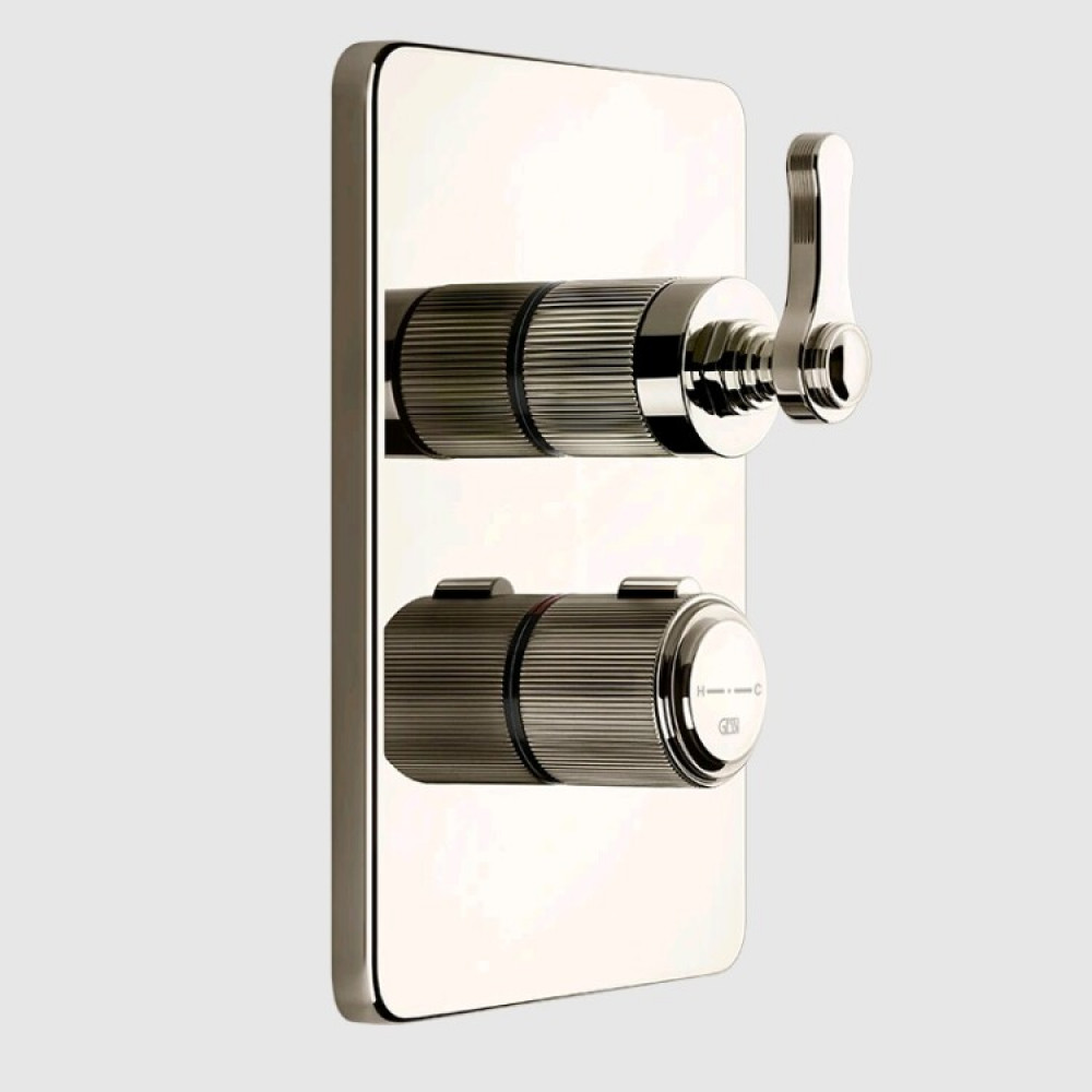 Смеситель для душа, Gessi, VENTI20, на 2 потребителя, цвет-Nickel PVD