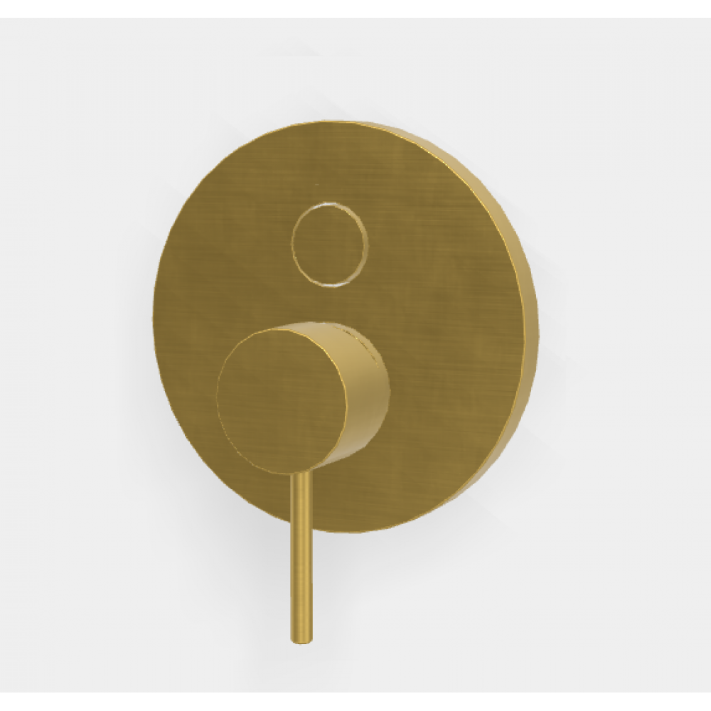 Смеситель для душа, Fima Carlo Frattini, Spillo Up, на 2 потребителя, цвет-брашированное золото