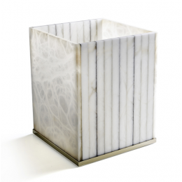 Урна, 3SC, Rigato, шгв 200*200*250, цвет-алебастр/золото