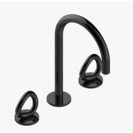 Смеситель для раковины, THG, Collection "O", цвет-Black ceram
