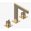 Смеситель для раковины, THG, Icon-X Carbon gold, цвет-Umber PVD