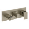 Смеситель для душа, Gessi, Rettangolo, на 2 потребителя, цвет-Finox Brushed Nickel