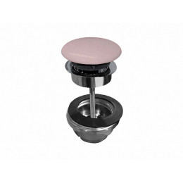 Донный клапан, Scarabeo, для раковин, 1 1/4", цвет-хром/Antique pink