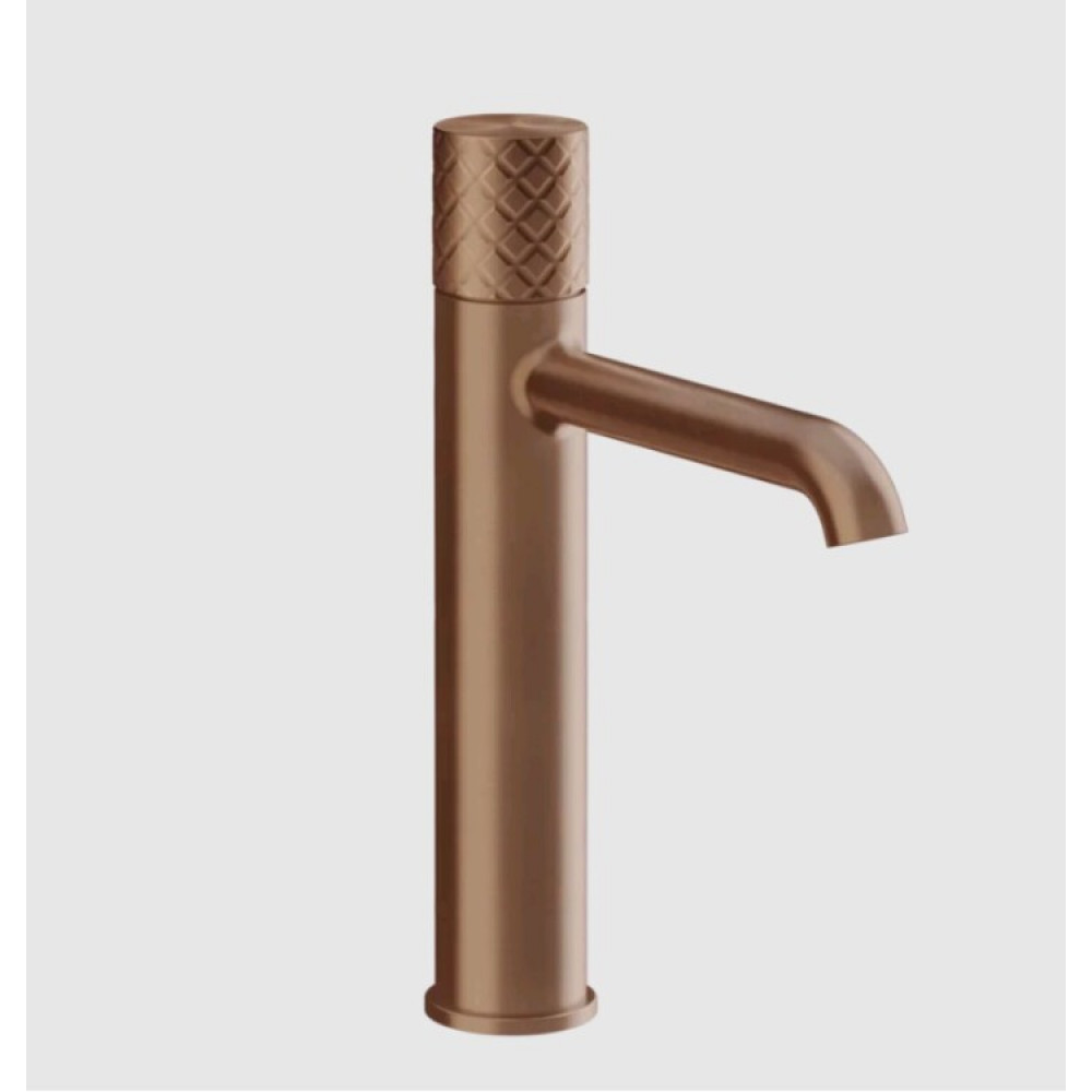 Смеситель для раковины, Gessi, Habito Intreccio, цвет-Copper Brushed PVD