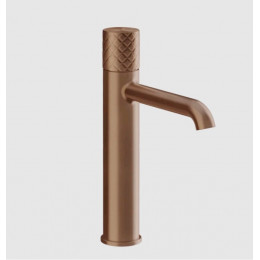 Смеситель для раковины, Gessi, Habito Intreccio, цвет-Copper Brushed PVD