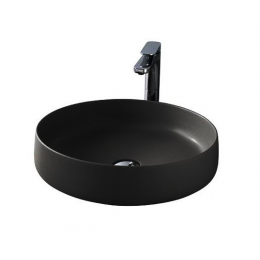 Раковина, Artceram, Cognac, шгв 480*480*125, отверстия для смесителя-отсутствуют, Saniglaze, цвет-черный матовый