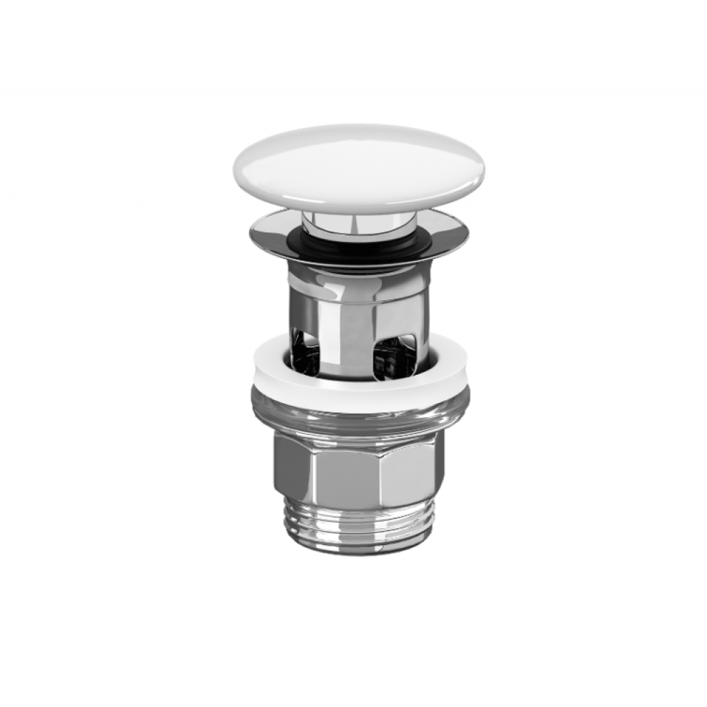 Донный клапан, Villeroy&Boch, для раковин, 1 1/4", цвет крышки-Stone White, CeramicPlus