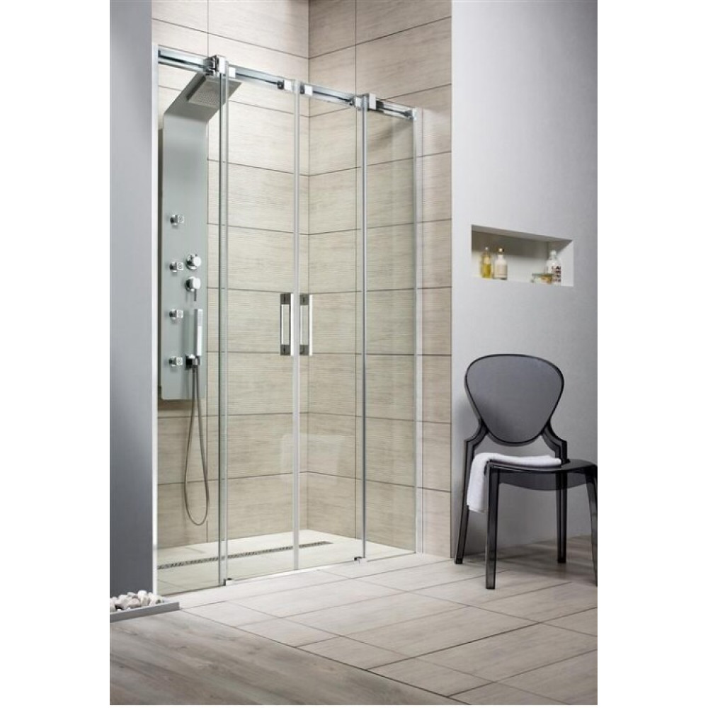 Дверь, Radaway, Espera DWD, комплект створок, шв 1400*2000, петли-слева и справа, хром, цвет стекла-прозрачный, Easy Clean