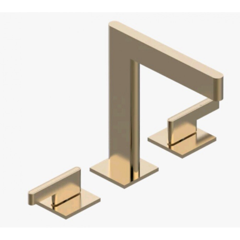 Смеситель для раковины, THG, Icon-X Metal inlay with lever, цвет-Matt Umber PVD