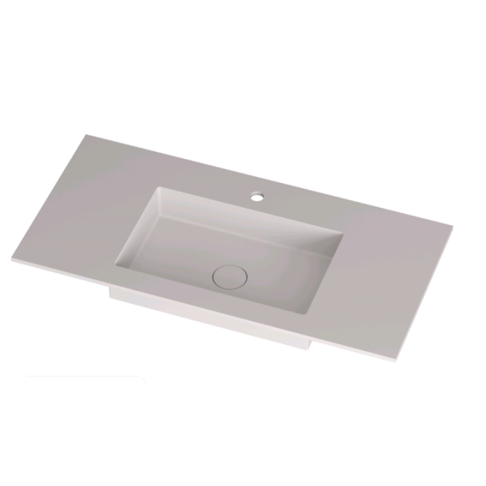 Столешница, MOBO, Normal, шгв 1004*465*12, с интегрированной раковиной, цвет-белый